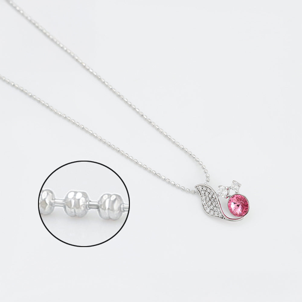 Pozlacený Slitinový Náhrdelník s Růžovým Emporia® Křišťálem 4 