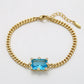 Pozlacený Slitinový Náramek s Modrým Emporia® Křišťálem