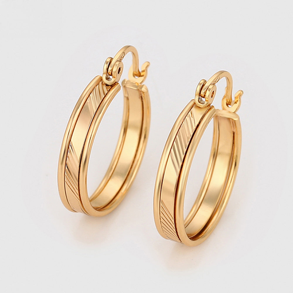 Pozlacené Slitinové Náušnice 3 