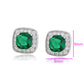 Pozlacené Slitinové Náušnice se Zeleným Emporia® Křišťálem a Bílým Emporia® Křišťálem