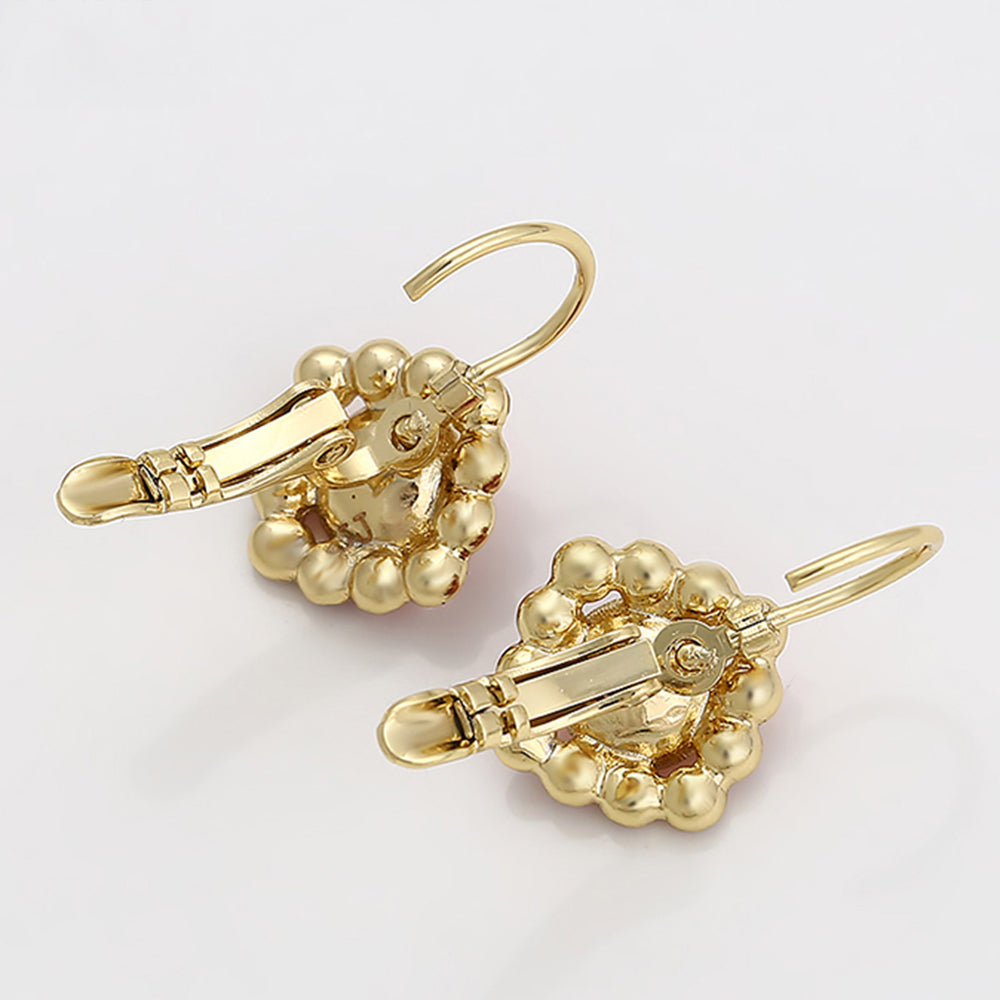 Pozlacené Slitinové Náušnice s Červeným Emporia® Křišťálem 3 