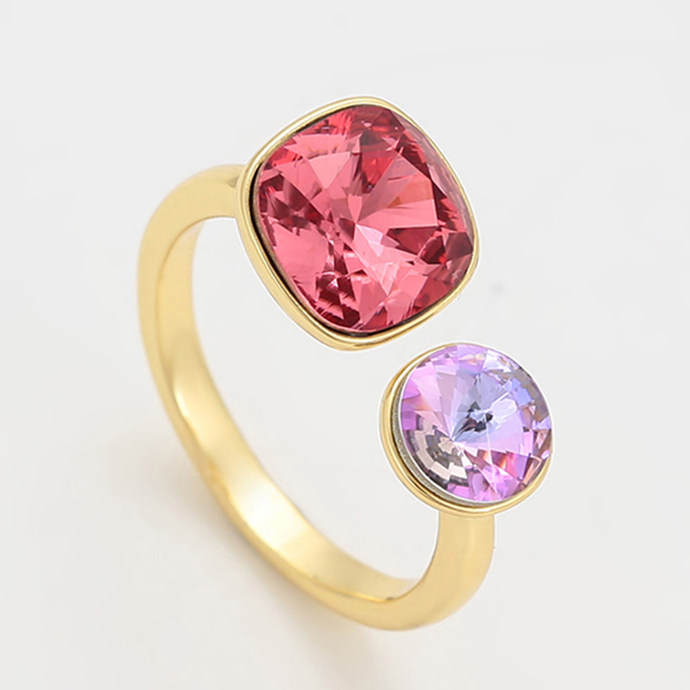 Pozlacený Slitinový Prsten s Růžovým Emporia® Křišťálem