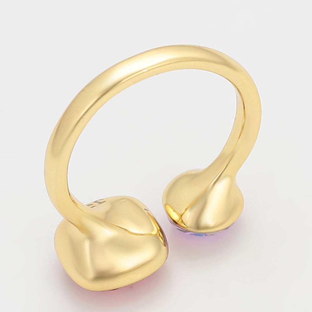 Pozlacený Slitinový Prsten s Růžovým Emporia® Křišťálem 6 