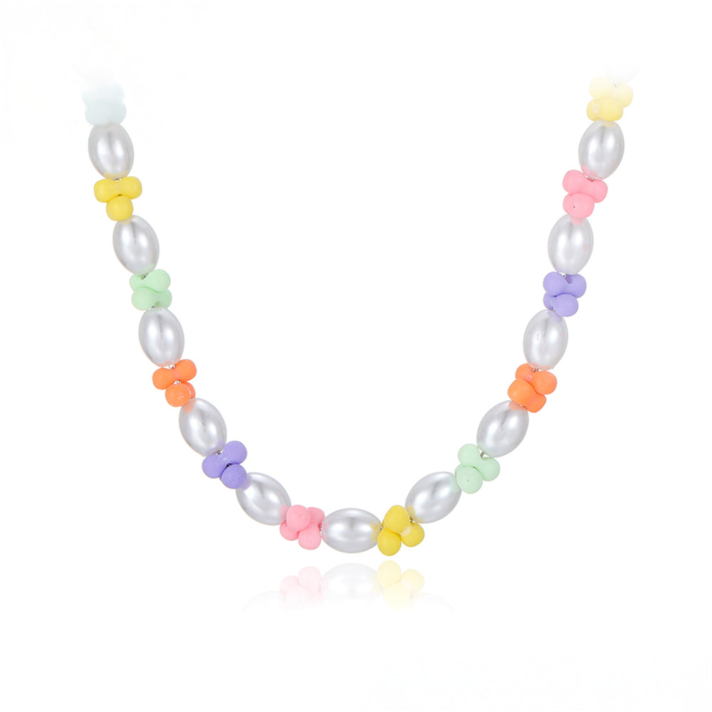 Pozlacený Slitinový Náhrdelník se Skleněná Perla