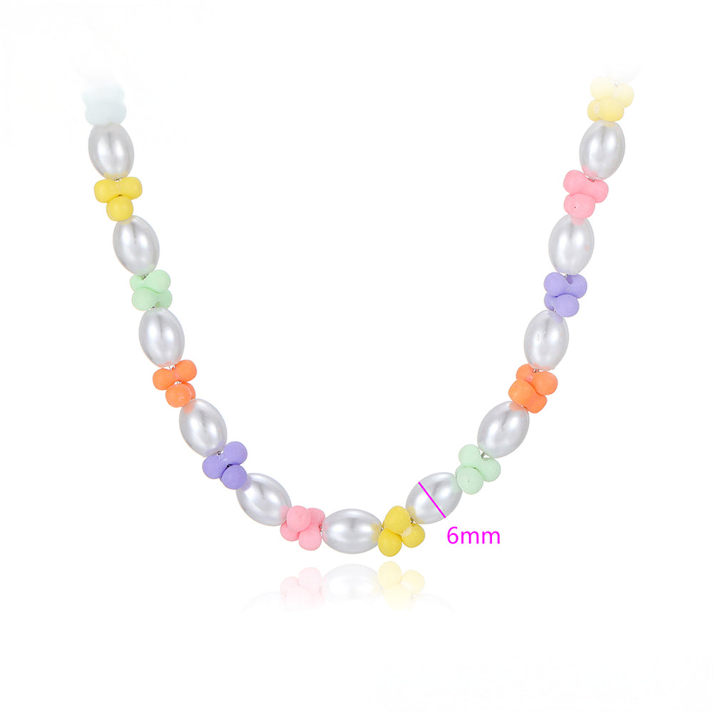 Pozlacený Slitinový Náhrdelník se Skleněná Perla