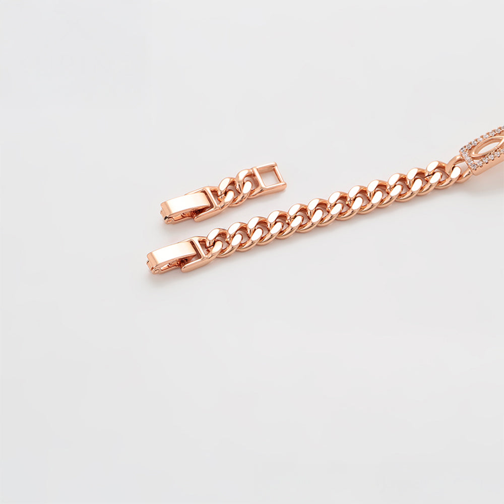 Pozlacený Slitinový Náramek s Bílým Emporia® Křišťálem