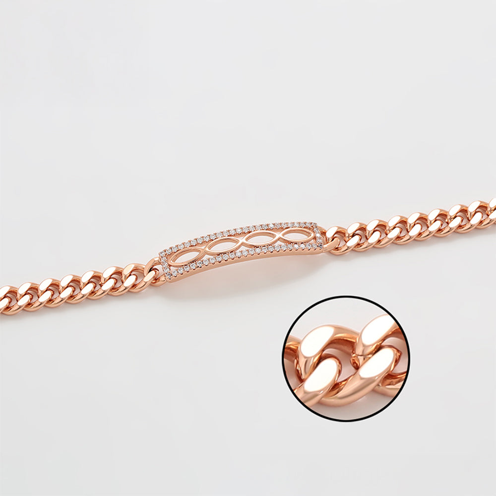 Pozlacený Slitinový Náramek s Bílým Emporia® Křišťálem 1 