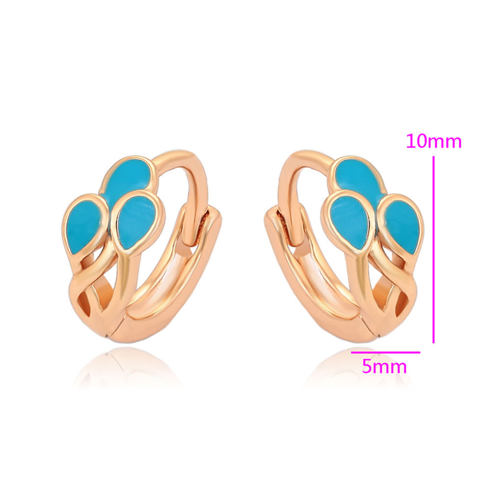 Pozlacené Slitinové Náušnice s Modrým Emporia® Křišťálem 2 