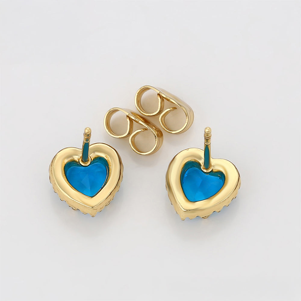 Pozlacené Slitinové Náušnice s Modrým Emporia® Křišťálem 5 