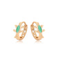 Pozlacené Slitinové Náušnice se Zeleným Emporia® Křišťálem