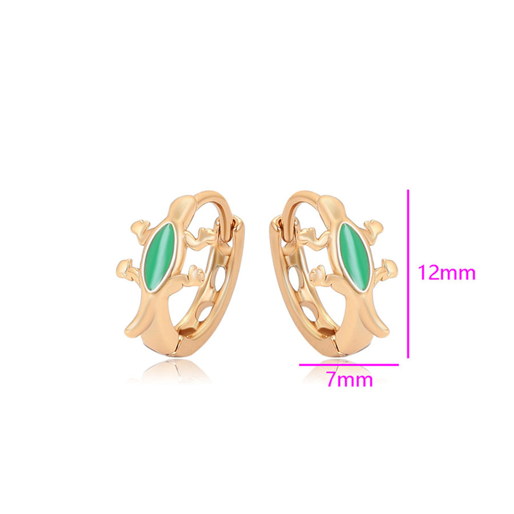 Pozlacené Slitinové Náušnice se Zeleným Emporia® Křišťálem