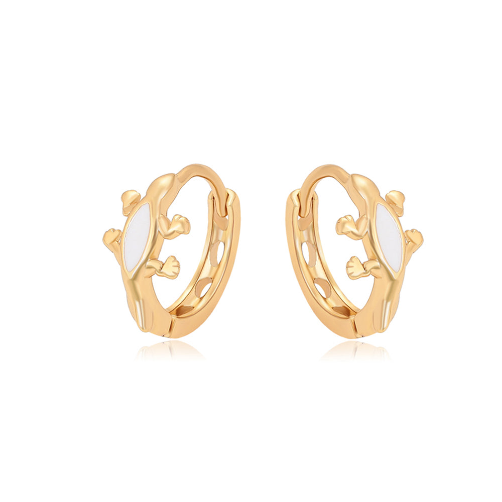 Pozlacené Slitinové Náušnice s Bílým Emporia® Křišťálem