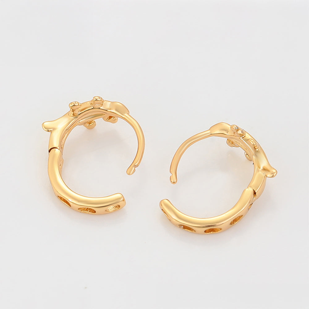 Pozlacené Slitinové Náušnice s Bílým Emporia® Křišťálem