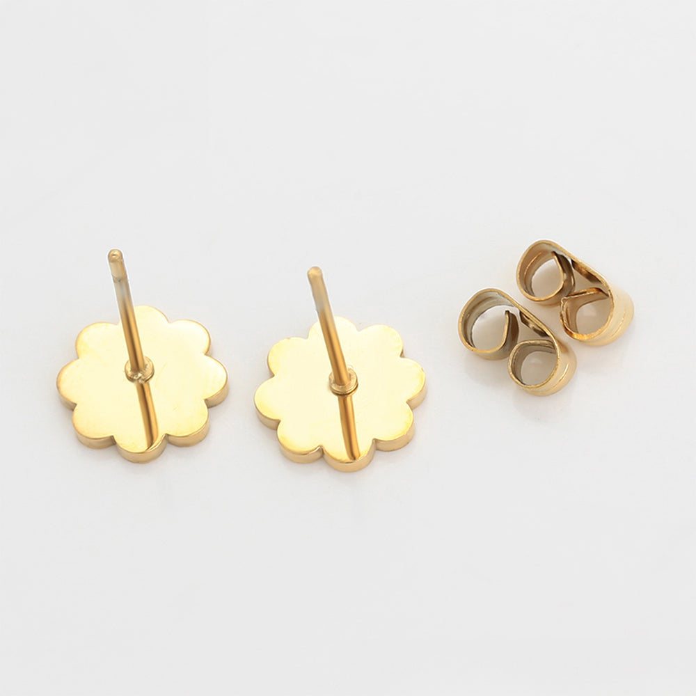 Pozlacené Slitinové Náušnice se Smaltem 6 