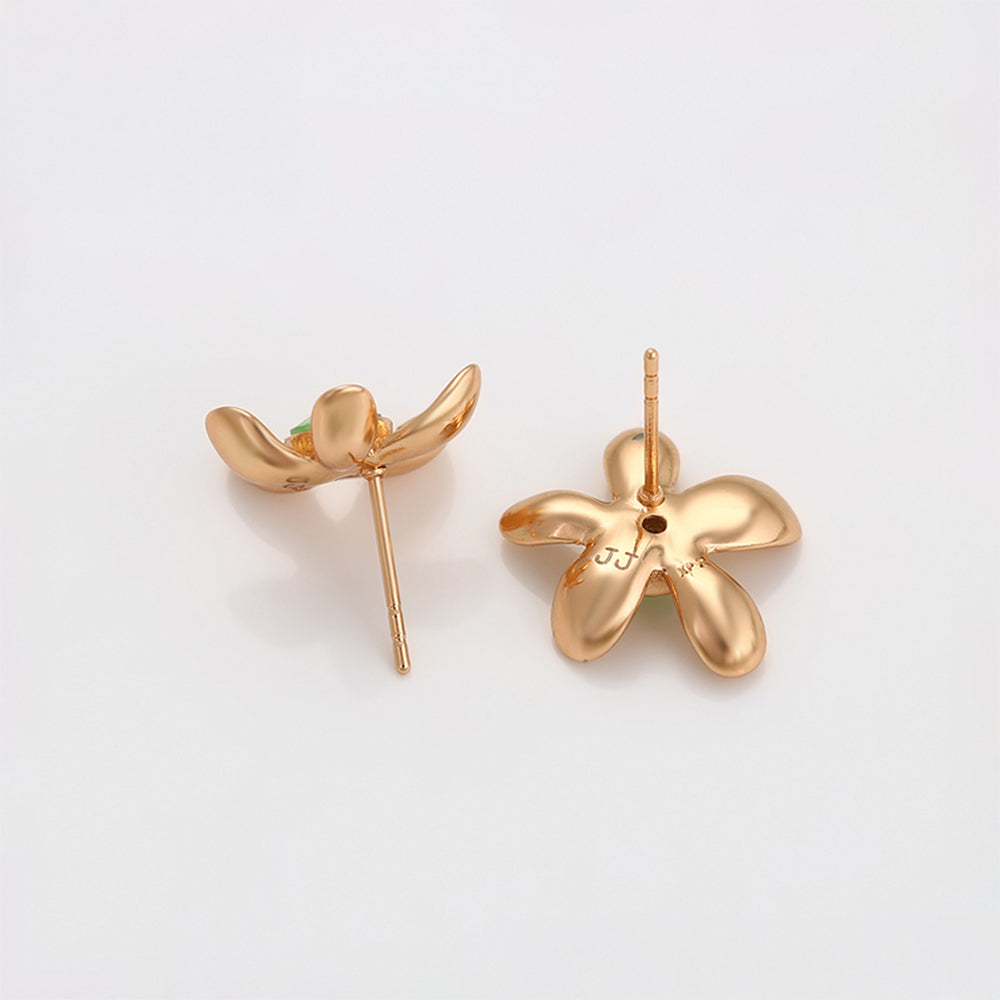 Pozlacené Slitinové Náušnice s Modrým Emporia® Křišťálem 7 