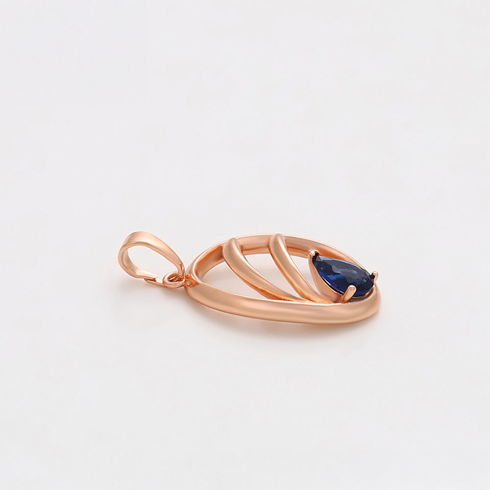 Pozlacený Slitinový Přívěsek s Modrým Emporia® Křišťálem 5 