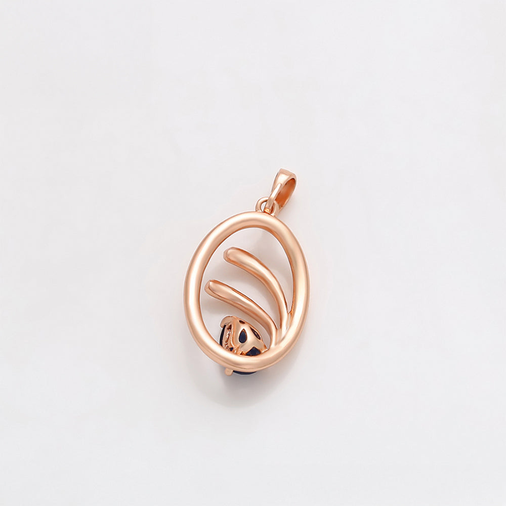 Pozlacený Slitinový Přívěsek s Modrým Emporia® Křišťálem