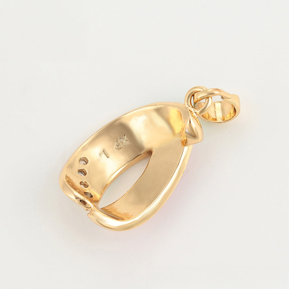 Pozlacený Slitinový Přívěsek se Smaltem a Bílým Emporia® Křišťálem 7 