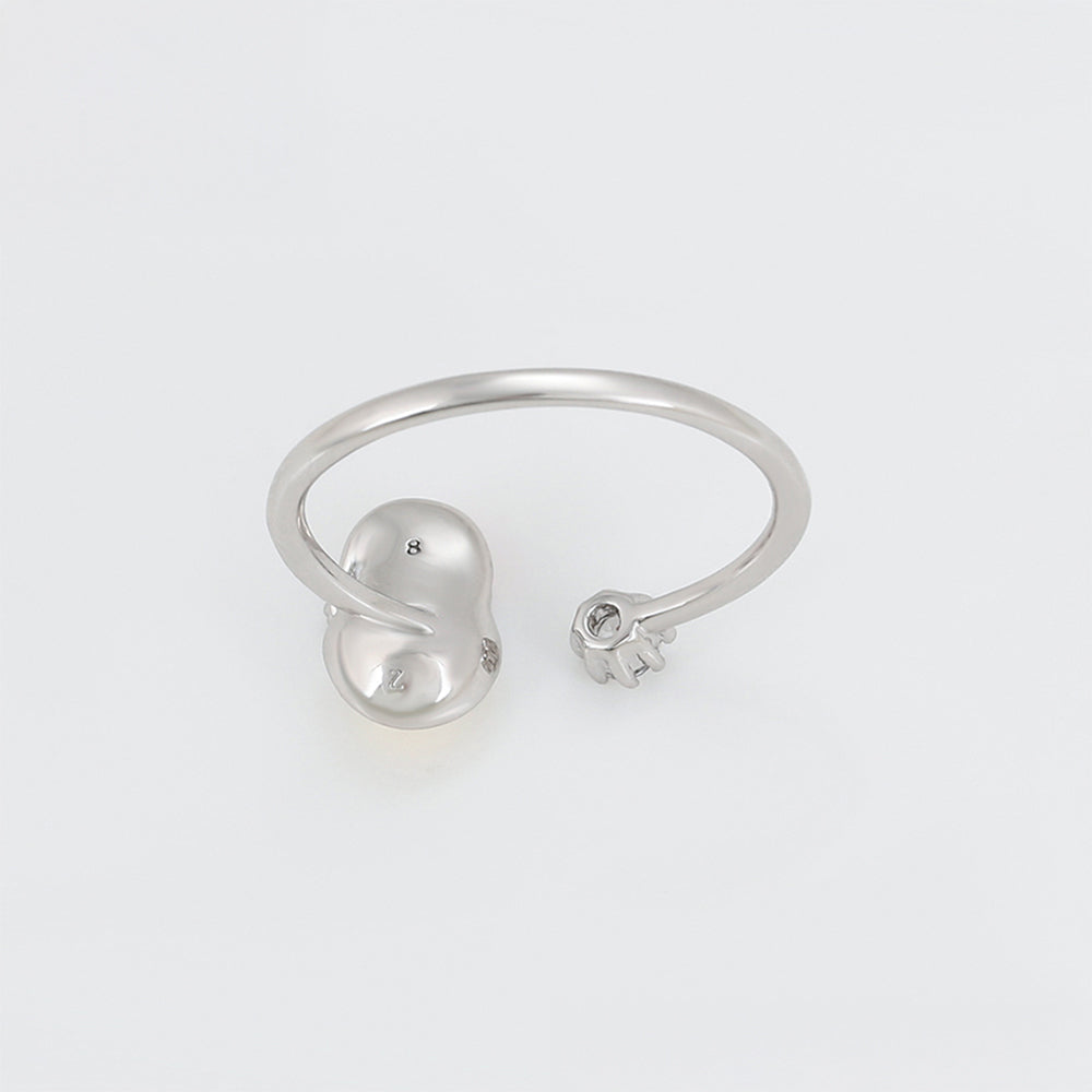 Pozlacený Slitinový Prsten s Červeným Emporia® Křišťálem a Bílým Emporia® Křišťálem