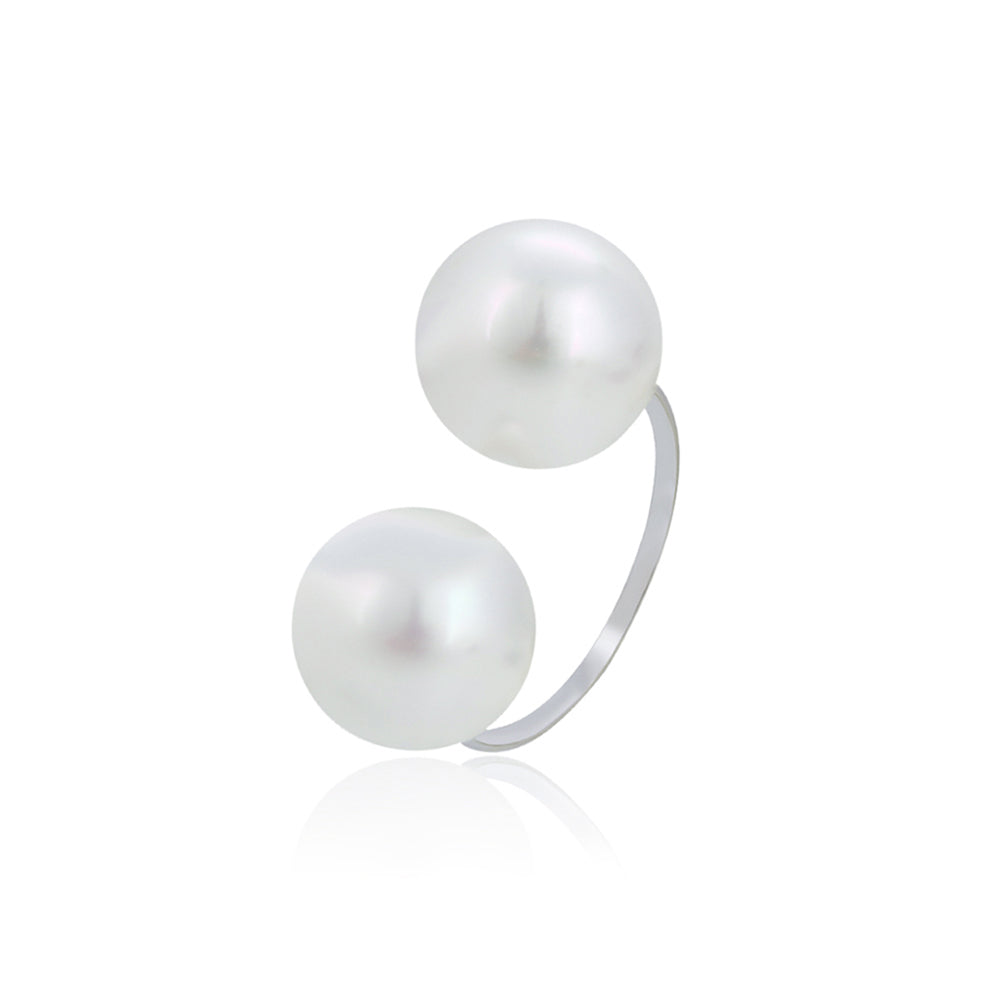 Pozlacený Slitinový Prsten se Skleněná Perla 1 