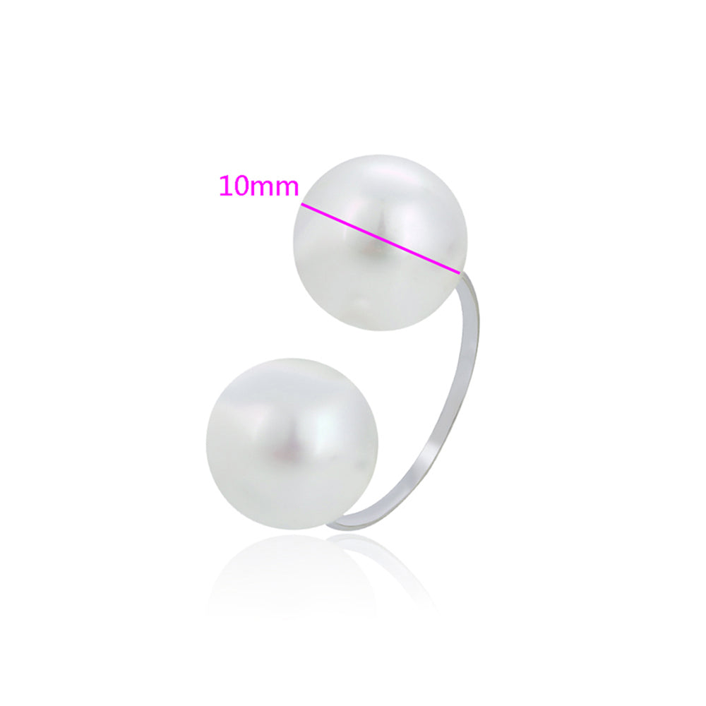 Pozlacený Slitinový Prsten se Skleněná Perla