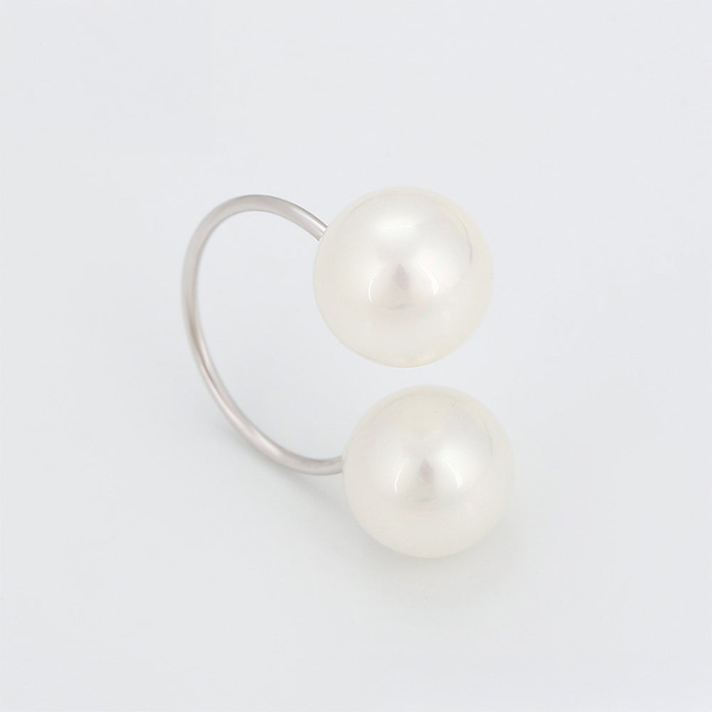 Pozlacený Slitinový Prsten se Skleněná Perla