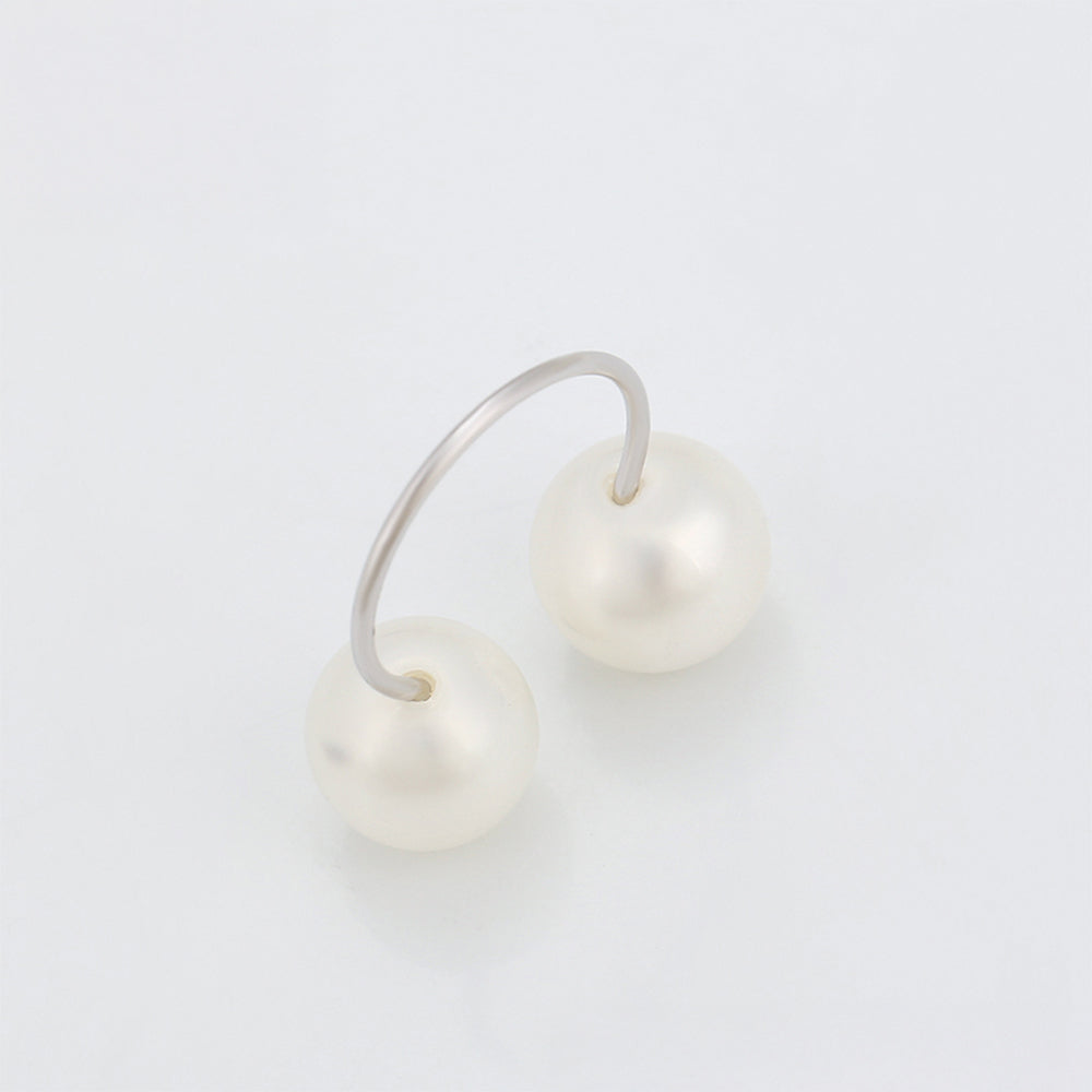 Pozlacený Slitinový Prsten se Skleněná Perla 7 