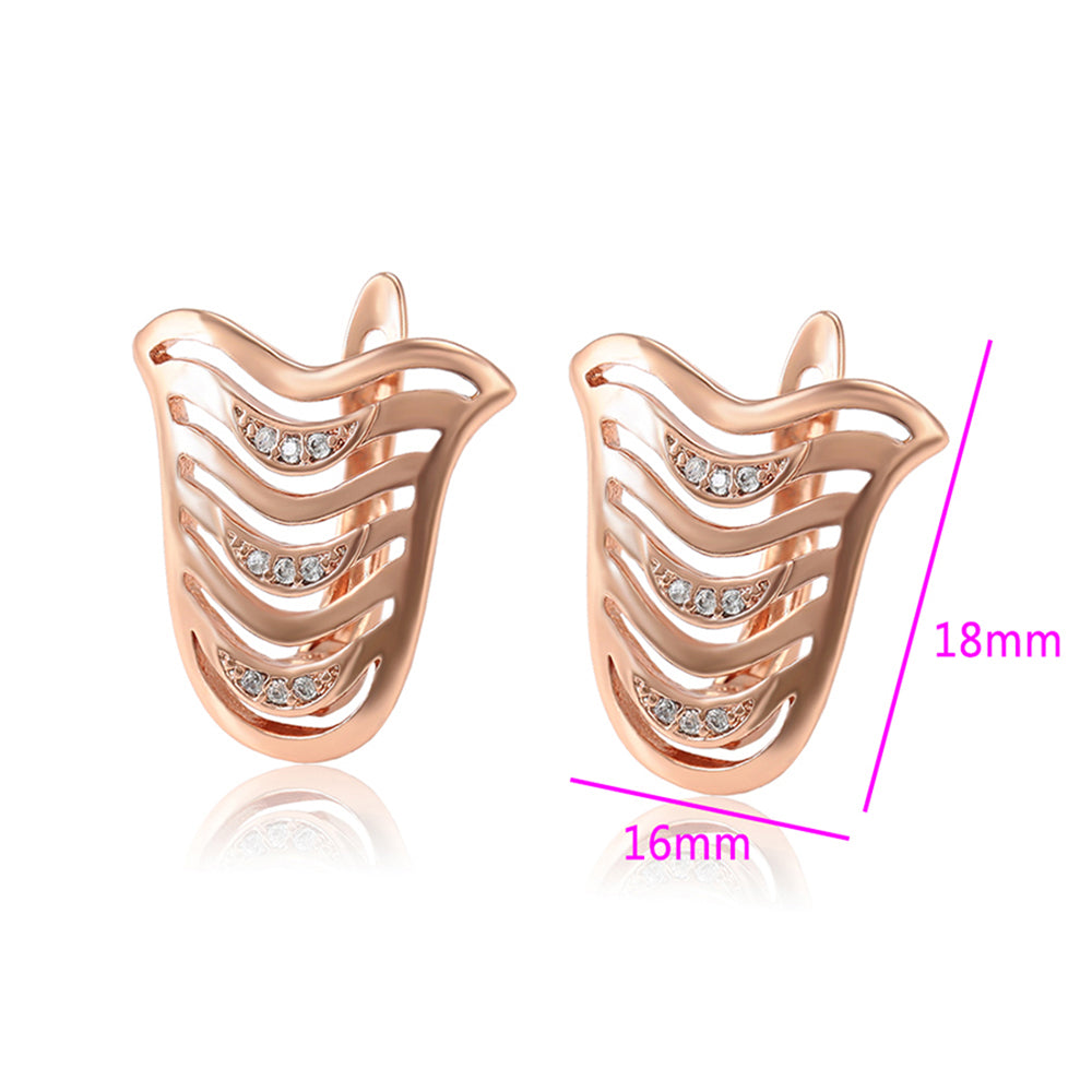 Pozlacené Slitinové Náušnice s Bílým Emporia® Křišťálem