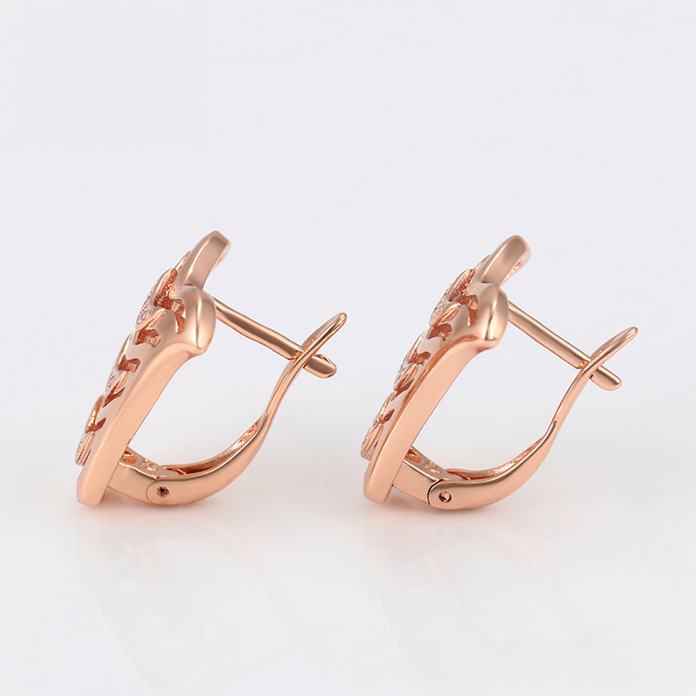 Pozlacené Slitinové Náušnice s Bílým Emporia® Křišťálem