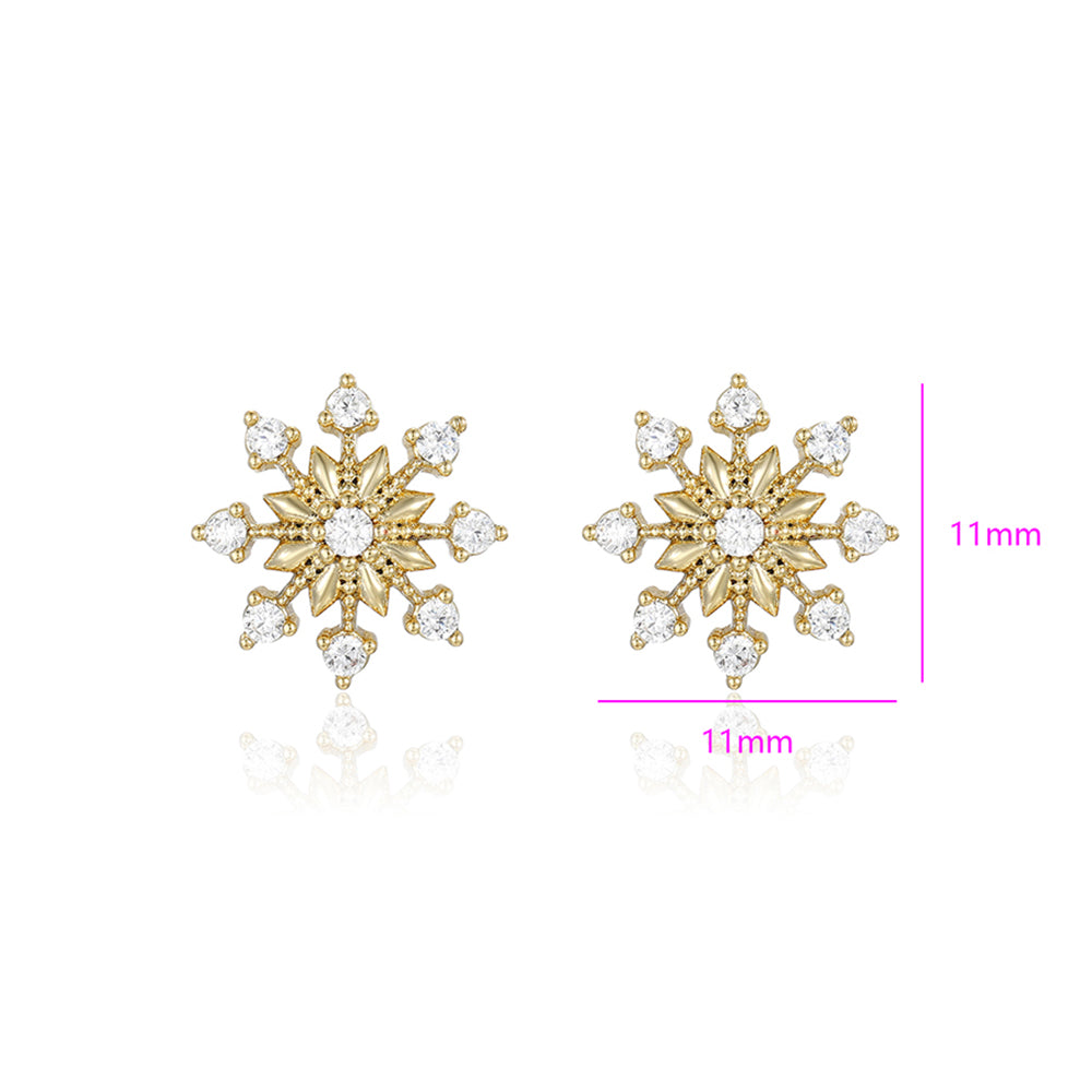 Pozlacené Slitinové Náušnice s Bílým Emporia® Křišťálem