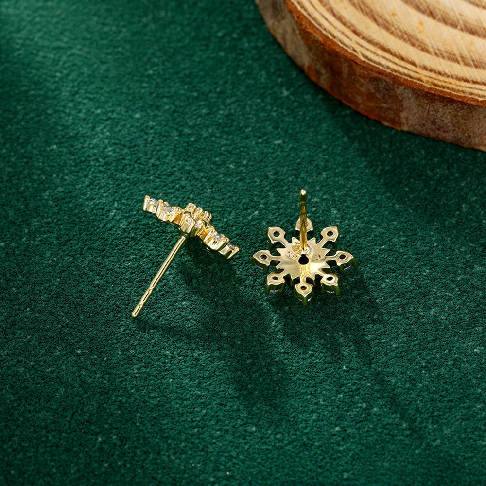 Pozlacené Slitinové Náušnice s Bílým Emporia® Křišťálem