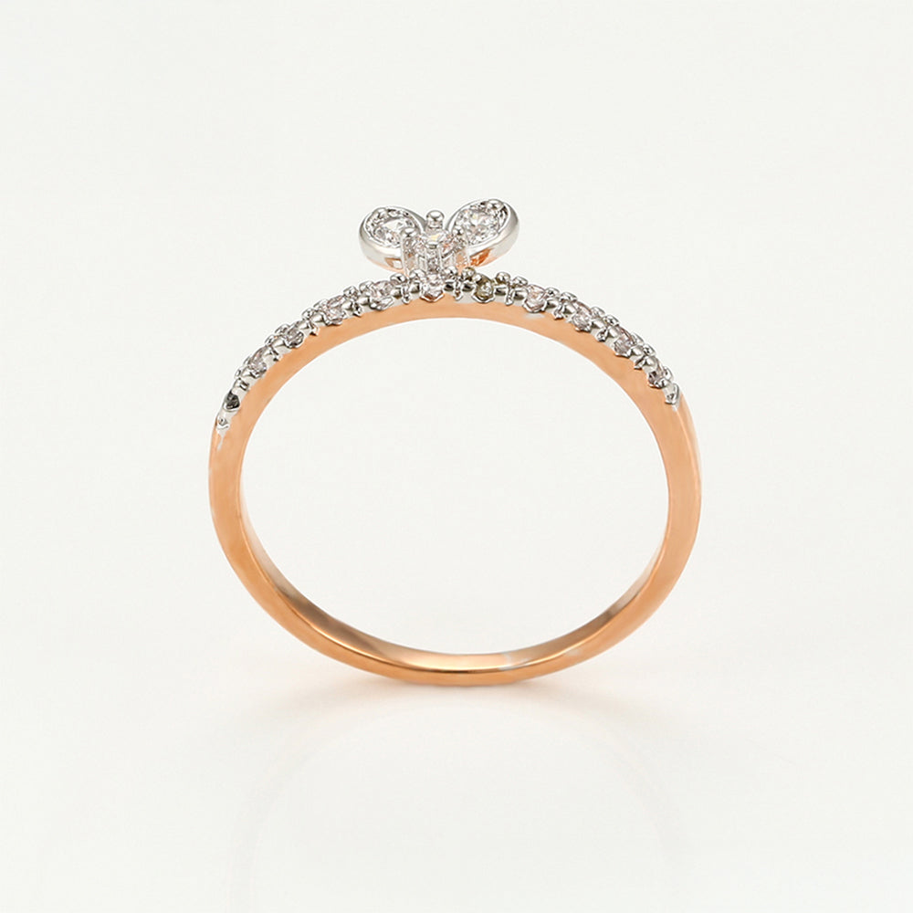 Pozlacený Slitinový Prsten s Bílým Emporia® Křišťálem 4 