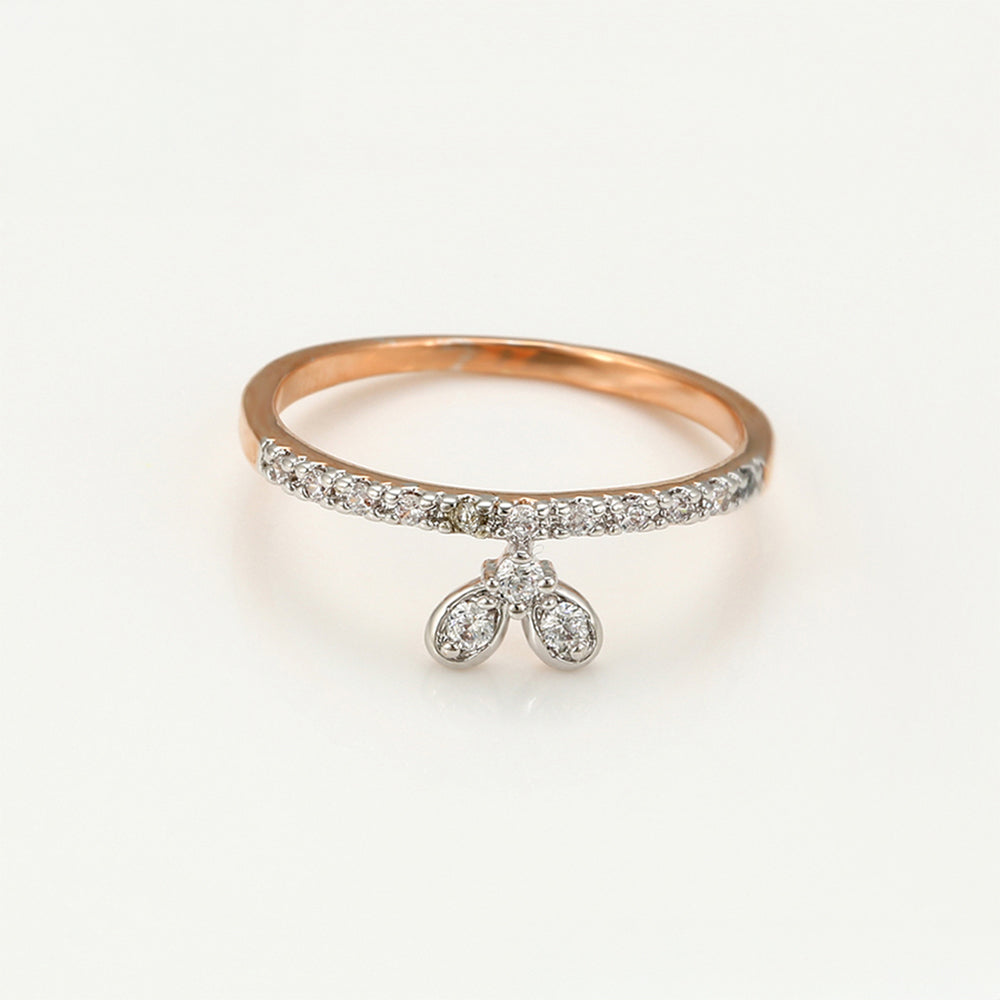 Pozlacený Slitinový Prsten s Bílým Emporia® Křišťálem 5 