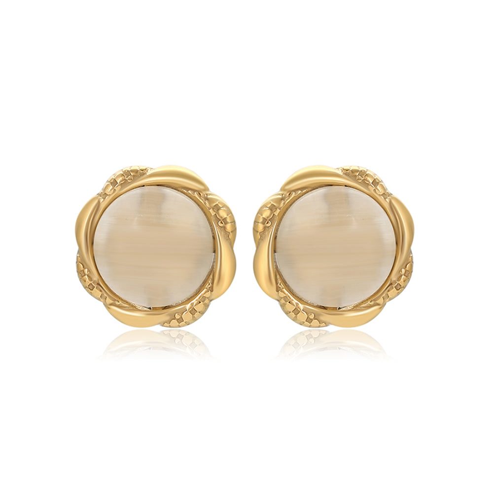 Pozlacené Slitinové Náušnice s Bílým Emporia® Křišťálem 1 