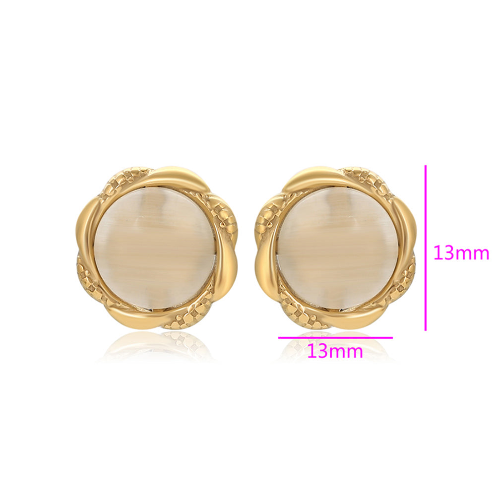 Pozlacené Slitinové Náušnice s Bílým Emporia® Křišťálem 2 