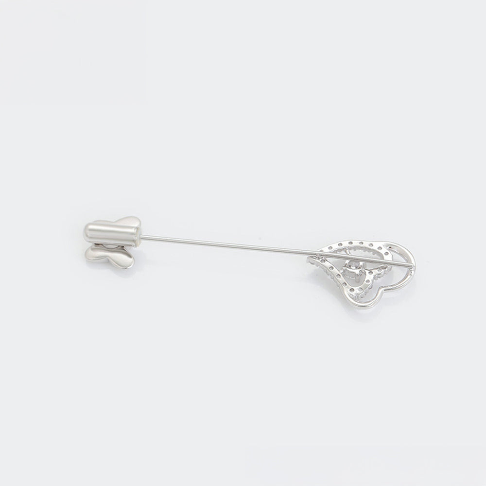 Pozlacený Slitinový Brož s Bílým Emporia® Křišťálem