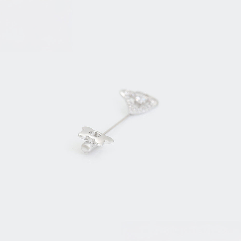 Pozlacený Slitinový Brož s Bílým Emporia® Křišťálem