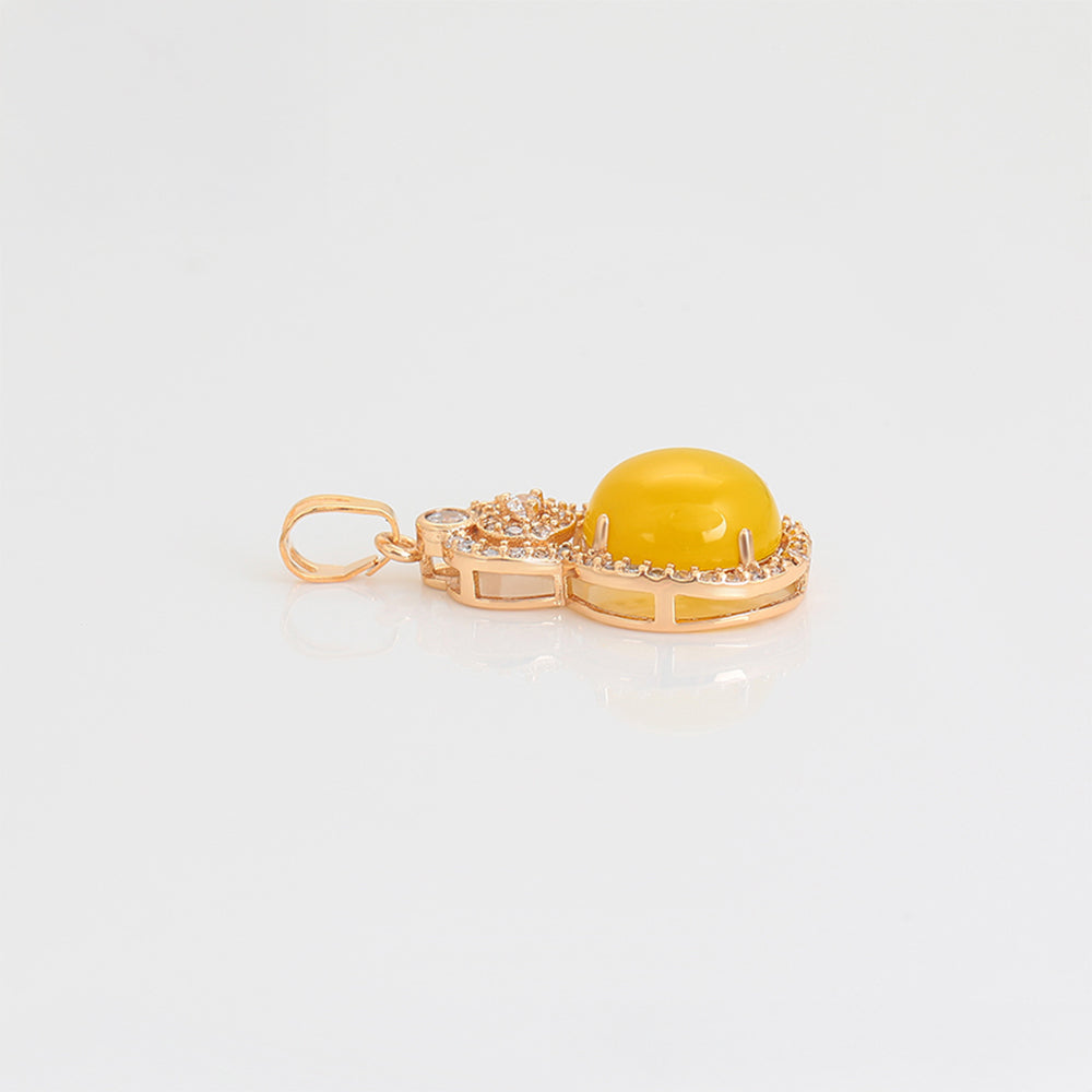 Pozlacený Slitinový Přívěsek se Žlutým Emporia® Křišťálem a Bílým Emporia® Křišťálem 4 