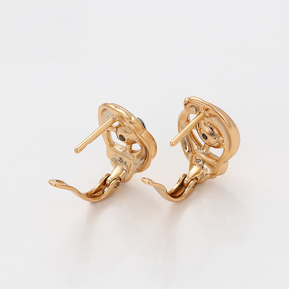 Pozlacené Slitinové Náušnice se Zeleným Emporia® Křišťálem 7 