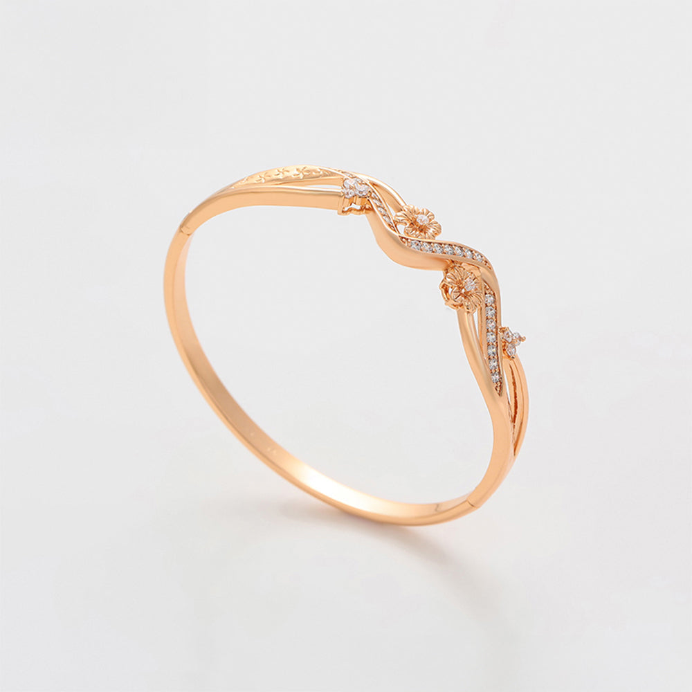 Pozlacený Slitinový Náramek s Bílým Emporia® Křišťálem