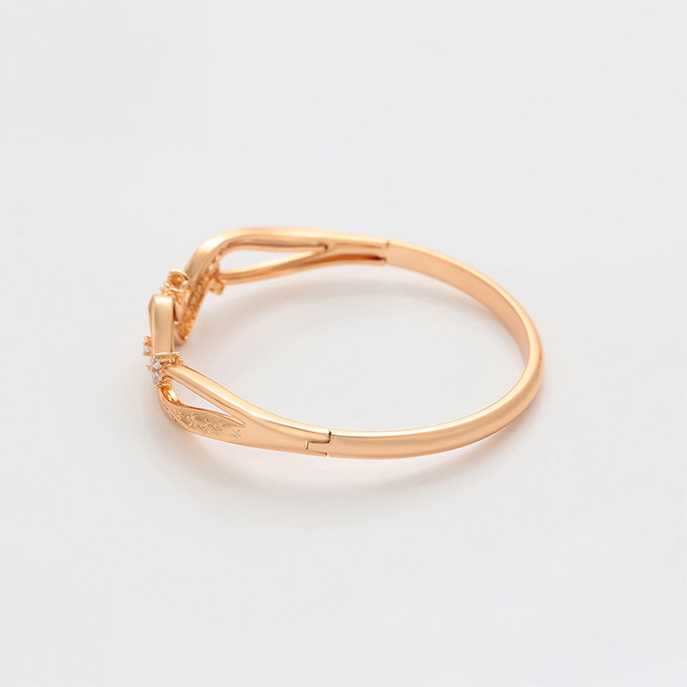 Pozlacený Slitinový Náramek s Bílým Emporia® Křišťálem 7 