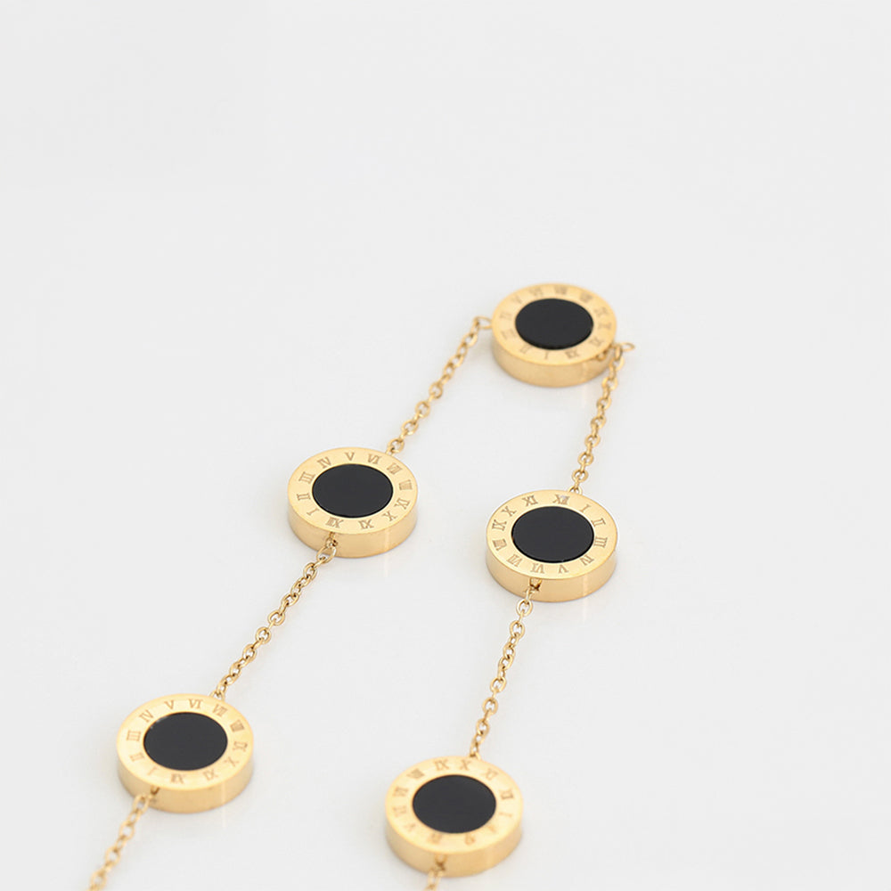 Pozlacený Slitinový Náhrdelník s Červeným Emporia® Křišťálem a Modrým Emporia® Křišťálem 5 