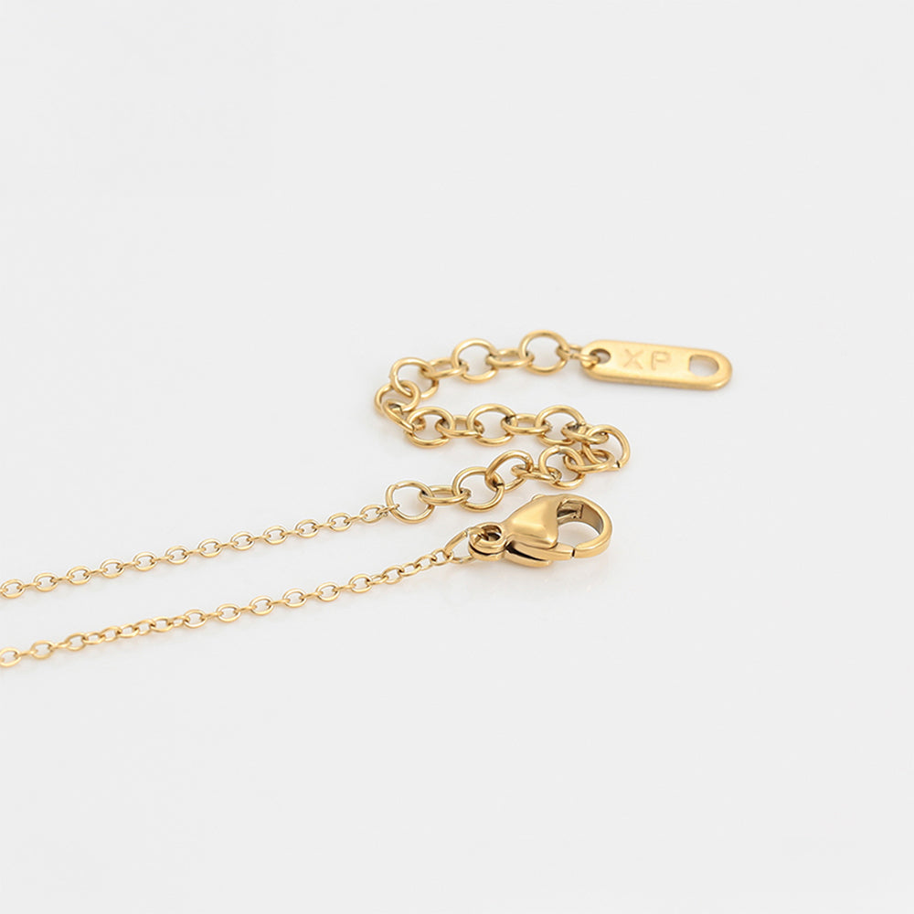 Pozlacený Slitinový Náhrdelník s Červeným Emporia® Křišťálem a Modrým Emporia® Křišťálem