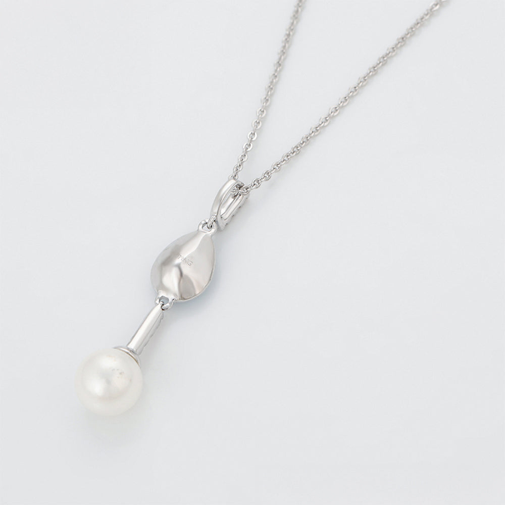 Pozlacený Slitinový Náhrdelník s Modrým Emporia® Křišťálem a se Skleněná Perla