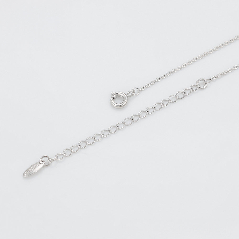 Pozlacený Slitinový Náhrdelník s Modrým Emporia® Křišťálem a se Skleněná Perla 7 