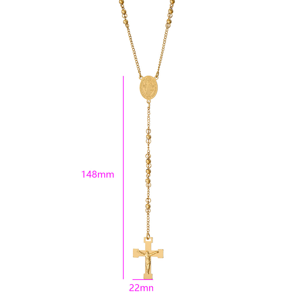 Kříž Pozlacený Slitinový Náhrdelník ( Náhrdelník )