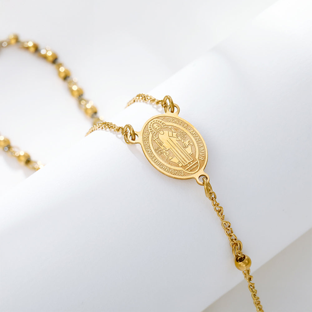 Kříž Pozlacený Slitinový Náhrdelník ( Náhrdelník )