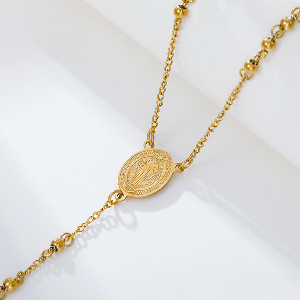 Kříž Pozlacený Slitinový Náhrdelník ( Náhrdelník ) 5 