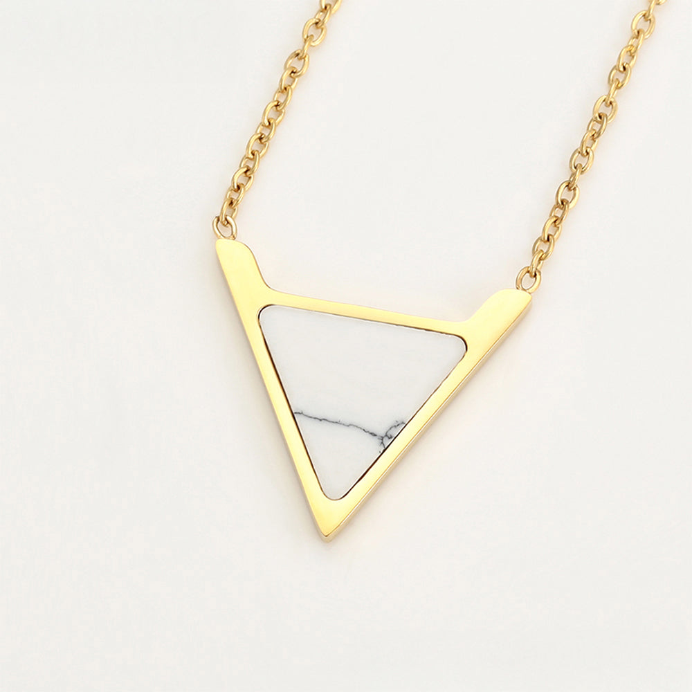 Pozlacená Slitinová Sada s Bílým Emporia® Křišťálem ( Náhrdelník+Náušnice )