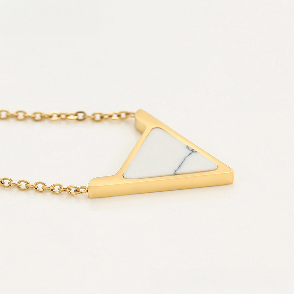 Pozlacená Slitinová Sada s Bílým Emporia® Křišťálem ( Náhrdelník+Náušnice )